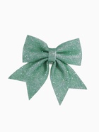 Ёлочная игрушка «Зимнее волшебство. Бант блеск» пластик, 20×18 см, светло-зелёный - Фото 4