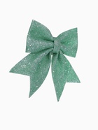 Ёлочная игрушка «Зимнее волшебство. Бант блеск» пластик, 20×18 см, светло-зелёный - Фото 5