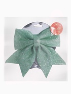 Ёлочная игрушка «Зимнее волшебство. Бант блеск» пластик, 20×18 см, светло-зелёный - Фото 8