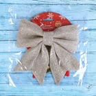 Ёлочная игрушка «Зимнее волшебство. Бант» пластик, 20×18 см, бежевый - Фото 2