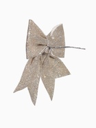 Ёлочная игрушка «Зимнее волшебство. Бант» пластик, 20×18 см, бежевый - Фото 5