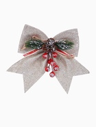 Ёлочная игрушка «Зимнее волшебство. Бант - шишки, ягодки» пластик, 21×18 см, бежевый - Фото 3