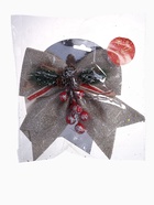 Ёлочная игрушка «Зимнее волшебство. Бант - шишки, ягодки» пластик, 21×18 см, бежевый - Фото 8