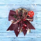 Ёлочная игрушка «Зимнее волшебство. Бант - шишки, ягодки» пластик, 21×18 см, бордовый - Фото 2