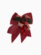 Ёлочная игрушка «Зимнее волшебство. Бант - шишки, ягодки» пластик, 21×18 см, бордовый - Фото 4