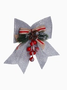 Ёлочная игрушка «Зимнее волшебство. Бант - шишки, ягодки» пластик, 21×18 см, серебро - Фото 4