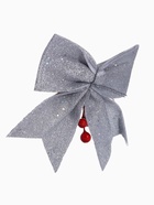 Ёлочная игрушка «Зимнее волшебство. Бант - шишки, ягодки» пластик, 21×18 см, серебро - Фото 5