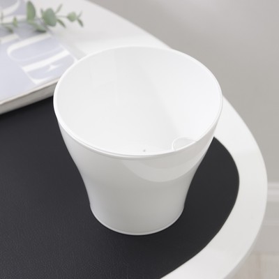 Кашпо для цветов со вставкой «Афина», 1 л, белое