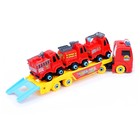 Конструктор винтовой «Пожарный автовоз», с 3 машинками - Фото 3