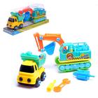 Конструктор винтовой «Экскаватор с грузовиком» - Фото 1