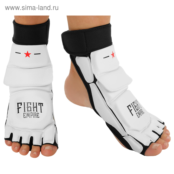 Защита стопы для тхэквондо FIGHT EMPIRE, размер M, белая - Фото 1