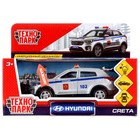 Машина металлическая Hyundai Creta «Полиция», 12 см, световые и звуковые эффекты, открываются двери - Фото 2