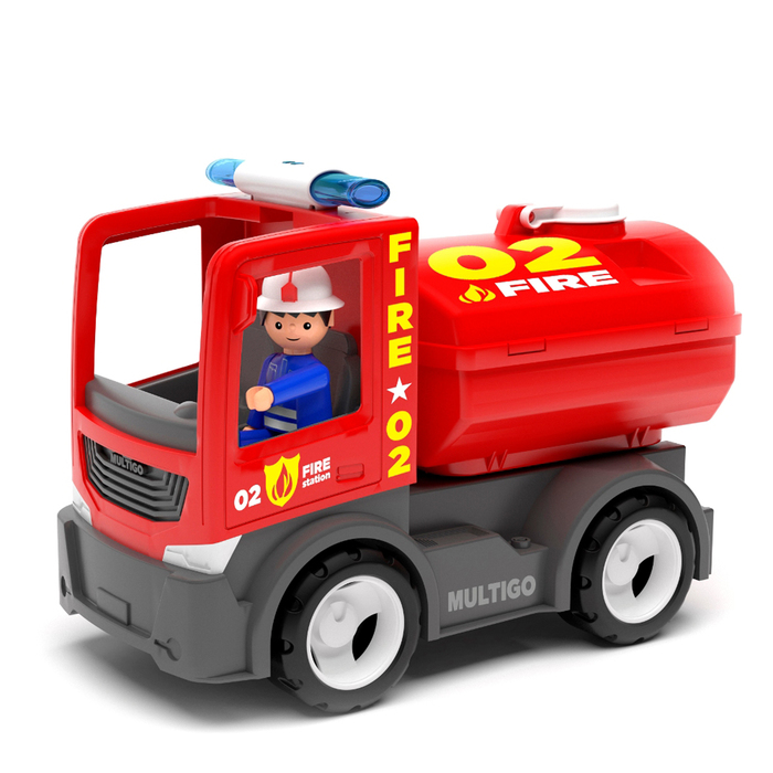 Машинка Efko MultiGo «Пожарный грузовик», с цистерной и водителем