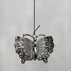 Музыка ветра металл, пластик "Бабочки" 5 трубок 6 бабочек 55х8,5х8,5 см - Фото 3