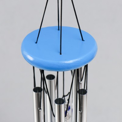 Музыка ветра «Сова со стразами», металл, пластик, 5 трубочек, 6 сов, 50×8.5×8.5 см