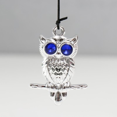 Музыка ветра «Сова со стразами», металл, пластик, 5 трубочек, 6 сов, 50×8.5×8.5 см