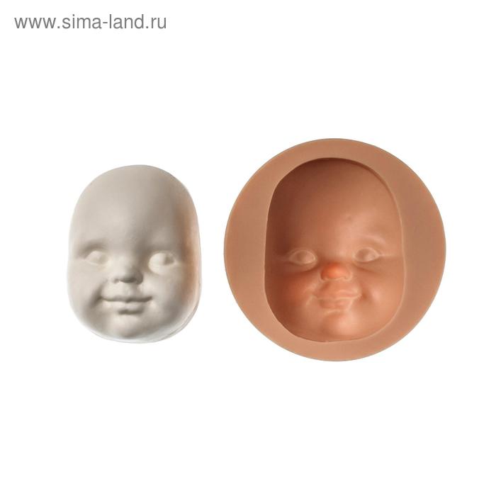 Молд силикон №976 "Лицо малыша" 7,8 х 5,8 см, глубина - 2 см - Фото 1