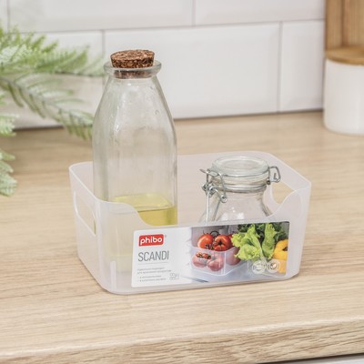 Корзина для хранения Scandi, 1.2 л, 17×12×7.5 см, прозрачная