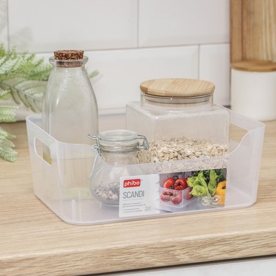 Корзина для хранения Scandi, 3.1 л, 24×17×9 см, прозрачная