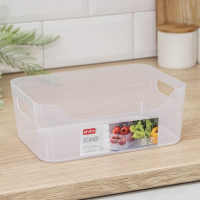 Ящик для хранения без крышки Scandi, 3.1 л, 24×17×9 см, прозрачный
