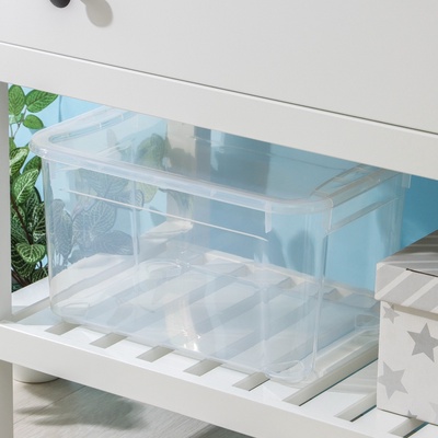 Ящик для хранения «Кристалл XS Plus», 16 л, 38.9×27.5×21.5 см, с крышкой, прозрачный