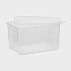 Ящик для хранения «Кристалл XS Plus», 16 л, 38.9×27.5×21.5 см, с крышкой, прозрачный - Фото 4