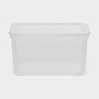 Ящик для хранения «Кристалл XS Plus», 16 л, 38.9×27.5×21.5 см, с крышкой, прозрачный - Фото 5