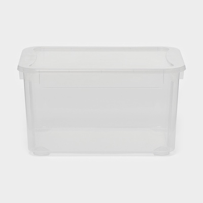 Ящик для хранения «Кристалл XS Plus», 16 л, 38.9×27.5×21.5 см, с крышкой, прозрачный