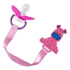 Соска - пустышка силиконовая классическая, с цепочкой и прищепкой, от 0 мес., цвета МИКС - Фото 14