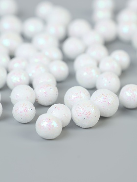 Фигурка для поделок и декора «Шар», набор 55 шт., размер 1 шт.: 0.5 — 1 см, цвет белый 4301897