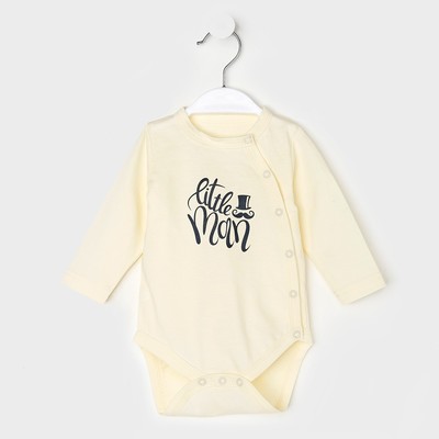 Боди для мальчика, цвет молочный, рост 68 см
