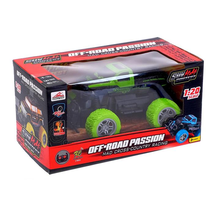 Джип радиоуправляемый «Экстримал», работает от батареек, цвет зелёный 45426