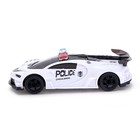 Машина «Полиция», световые и звуковые эффекты, работает от батареек, цвет белый - фото 3837914