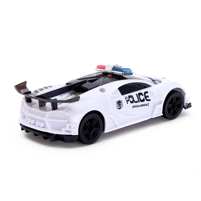 Машина «Полиция», световые и звуковые эффекты, работает от батареек, цвет белый - фото 1907020288