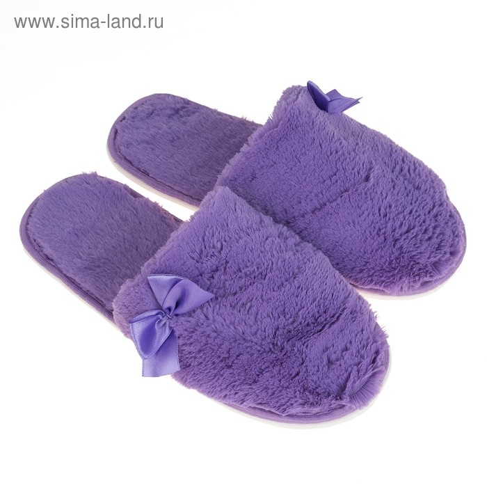 Тапочки женские цвет фиолетовый, размер 38-39 - Фото 1