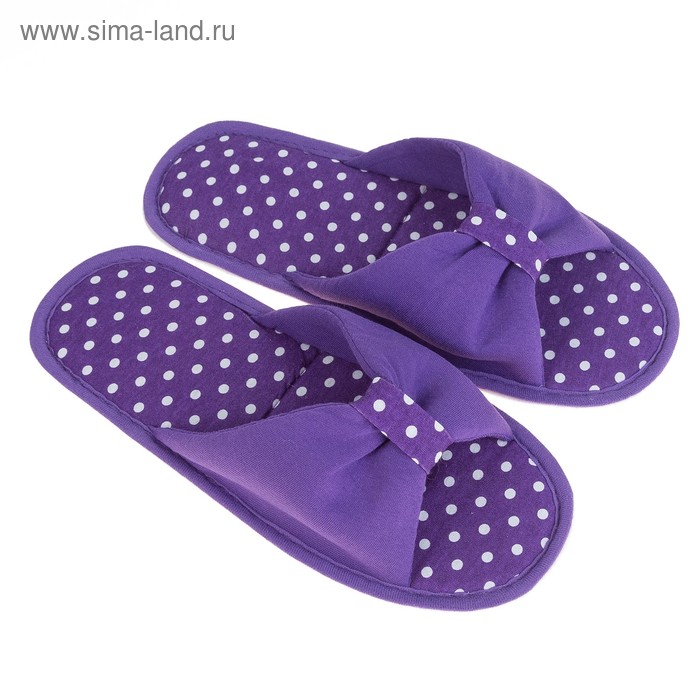 Тапочки женские цвет фиолетовый, размер 35 - Фото 1
