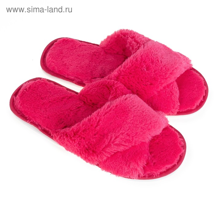 Тапочки женские цвет малина, размер 35 - Фото 1