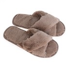 Тапочки женские цвет кофе, размер 36-37 - Фото 1