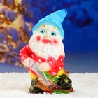 Садовая фигура "Гном с пилой в красной рубашке" - Фото 4