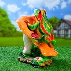 Садовая фигура "Лягушка с лисичками большая" - Фото 1