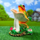 Садовая фигура "Лягушка с лисичками большая" - Фото 3