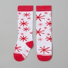 Гольфы Крошка Я "Снежинка", белый, 12-14 см - Фото 1