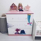 Комод Polini kids Fun 3290 «Тролли», цвет розовый - Фото 4