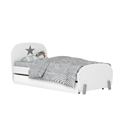 Кровать детская Polini kids Mirum 1915 c ящиком, белая