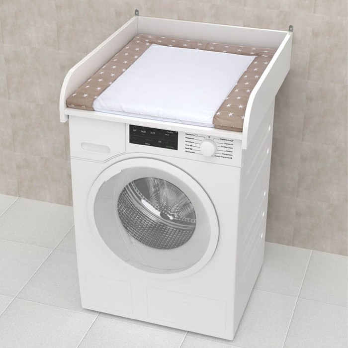 Рамка пеленальная для стиральной машины Polini kids Simple 600, цвет белый - фото 1896747726