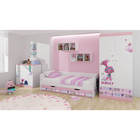 Шкаф двухсекционный Polini kids Fun 890 «Тролли», розовый - Фото 3