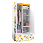 Шкаф двухсекционный Polini kids Fun 890 «Миньоны», желтый - Фото 2