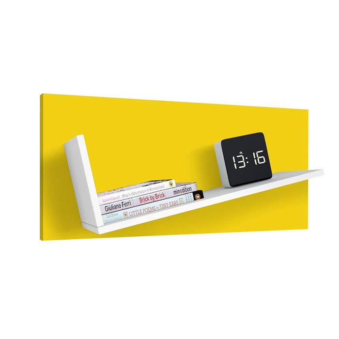 Полка Polini kids Mirum 5Y 800, белый-жёлтая - Фото 1