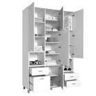 Шкаф трехсекционный Polini kids Mirum 2335, белый/серый 4527557 - фото 319808607