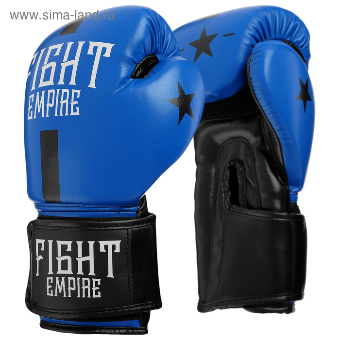 Перчатки боксёрские детские FIGHT EMPIRE, синие, размер 10 oz - Фото 1